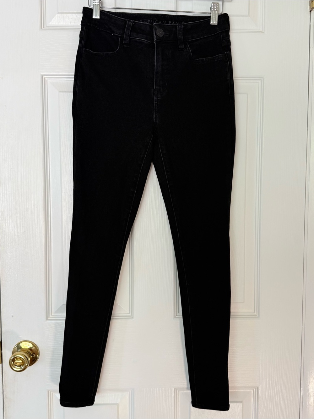 American Eagle Dream Jean Hi-Rise Jegging Black Sz 4